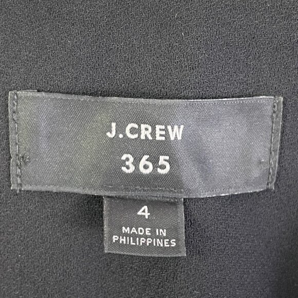 J Crew 365 Womens 4 Black French Girl Double Breasted Blazer Collarless Jacket - Picture 8 of 14